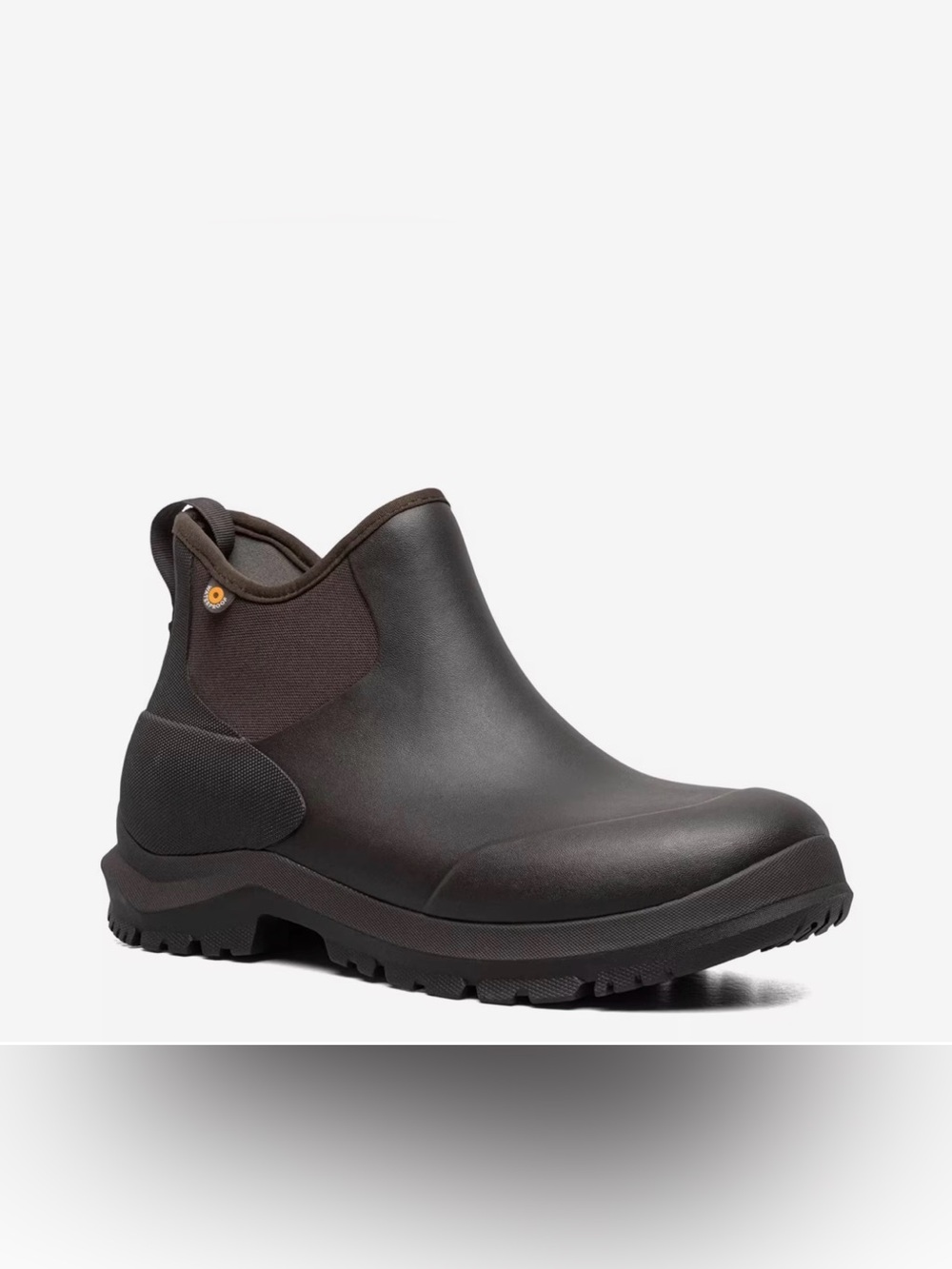 Bogs Men's Dark Brown Low-Cut Waterproof Rain & Snow Boots